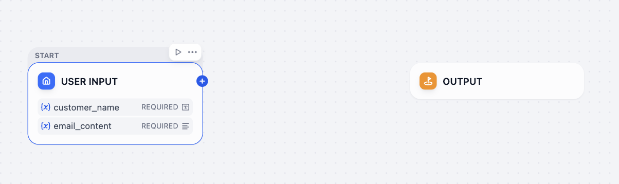 开始节点和输出节点