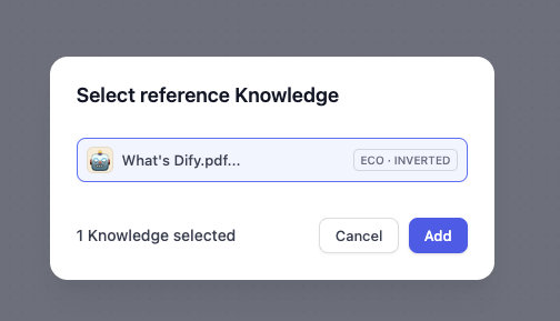 ナレッジを選択
